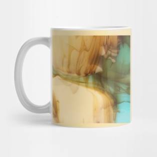 Desert Sands and Turquoise Smoke Glass Mug